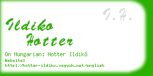 ildiko hotter business card
